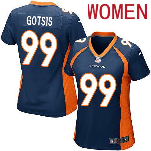 Women Denver Broncos 99 Adam Gotsis Nike Navy Game NFL Jersey